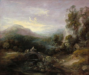Mountain Landscape with Bridge [circa 1783–84] by Thomas Gainsborough [1727–1788]